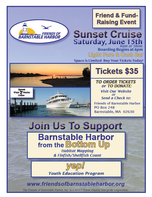 Poster for Sunset Cruise Friend and Fund- Raising Event